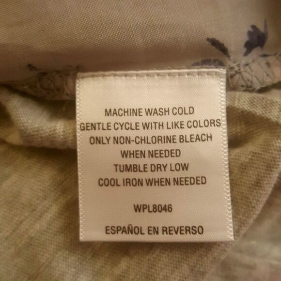 STYLE & CO Heather Grey Embroidered Boho Peasant Top with Bell Sleeves s… - Picture 9 of 9